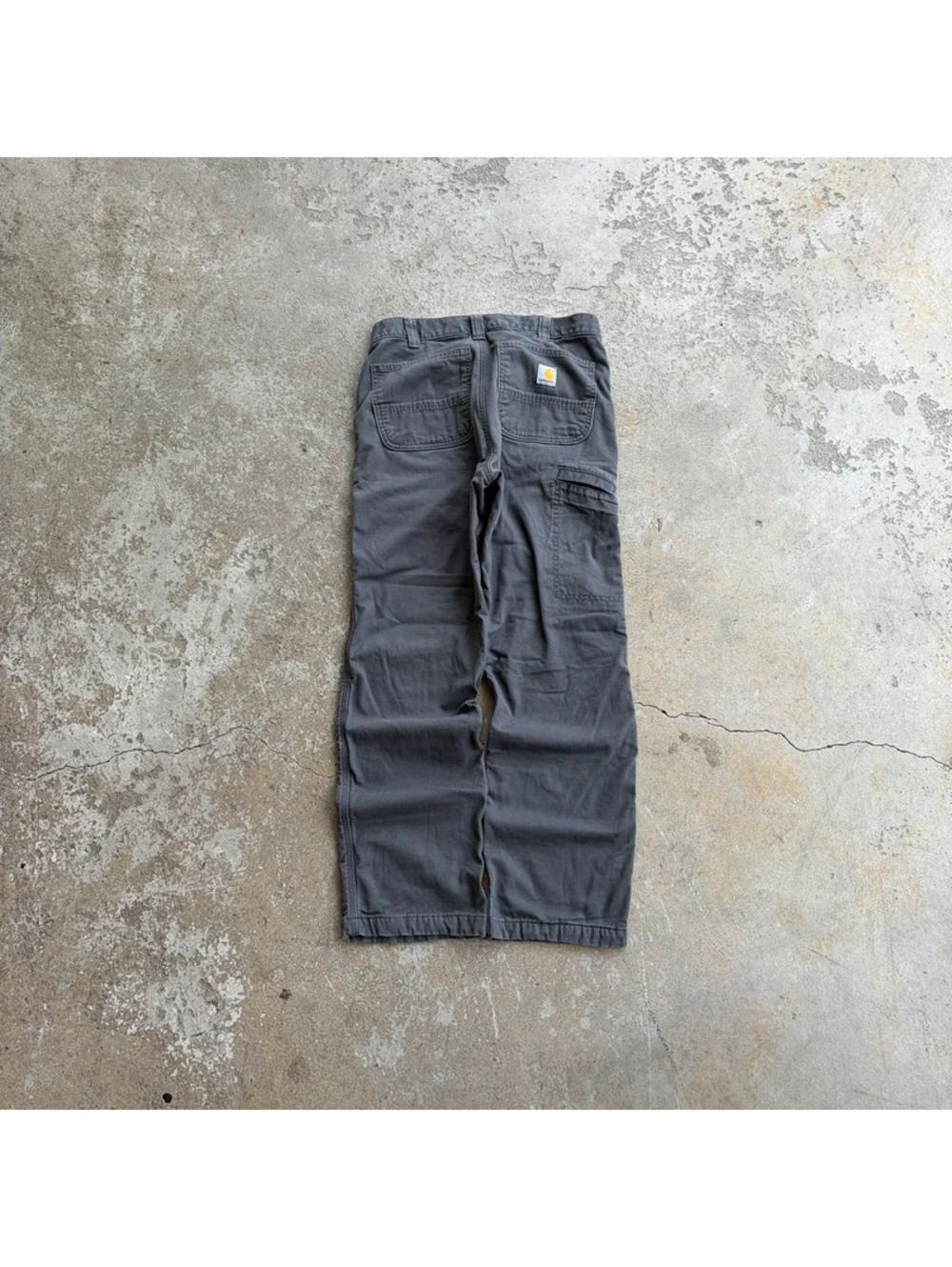 Y2K Carhartt Lined Grey Baggy Carpenter Pants - W32